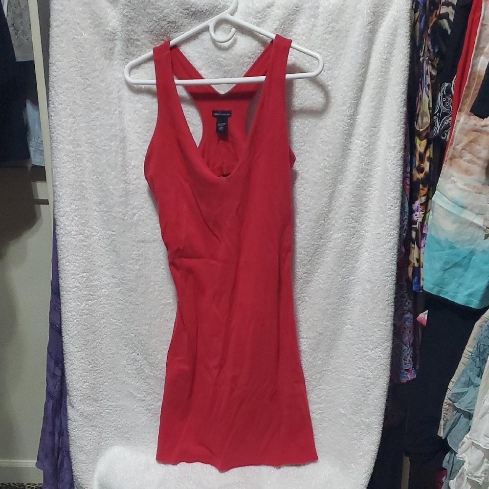 Moda Red Fitted Midi Dress